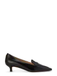 Lauren Ralph Lauren - Francesca Glazed Leather Loafer Pump - Kontsakingad - 38