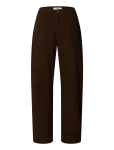 Selected - Slwkaya Mw Suede Barrel Trouser - Nahksed retuusid-p&uuml;ksid - 36