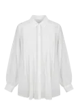 Vero Moda - Vmmathilda Ls Oversize Pleat Shirt Exp - Pikkade varrukatega - S