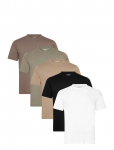 Jack & Jones - Jjeorganic Basic Tee Ss O-Ne 5Pk Mp Noos - L&uuml;hikeste varrukatega - XL