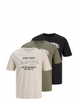Jack & Jones - Jjethan Tee Ss Crew Neck 3Pk Mp Noos - L&uuml;hikeste varrukatega - XL
