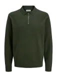 Jack & Jones - Jjeemil Knit Polo Half Zip Ls Noos - Poolpika lukuga džemprid - S