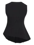 Weekday - Sleeveless Asymmetric Peplum Top - Varrukateta - 36