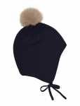 Minymo - Hat W. Detachable Fake Fur - Kootud m&uuml;tsid - 9-12M