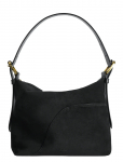 ATP Atelier - Bassanina Black Suede/Vacchetta - Rihmaga kotid - ONE SIZE