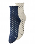 Becks&ouml;ndergaard - Dotted Frilla Short Sock 2 Pack - Tavalised sokid - 37-39
