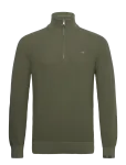 Gant - Waffle Knit Half-Zip Sweater - Poolpika lukuga džemprid - S