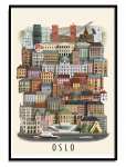 Martin Schwartz - Oslo Standard Poster - Linnad ja kaardid - 50X 70CM