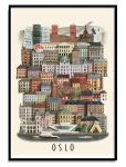 Martin Schwartz - Oslo Standard Poster - Linnad ja kaardid - 50X 70CM
