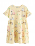Lindex - Moomin Dress With Short Sleeves - L&uuml;hikeste varrukatega vabaajakleidid - 116