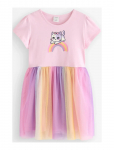 Lindex - Dress With Mesh Skirt - L&uuml;hikeste varrukatega vabaajakleidid - 92