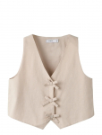 Name It - Nkffalinnen Cropped Waistcoat - Vestid - 134-140