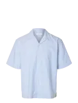 Selected - Slhrlxoxford Ss Shirt Resort - Oxfordi s&auml;rgid - M
