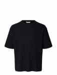 Selected - Slmrelaxsimon Ribbed Ss Tee - L&uuml;hikeste varrukatega - S