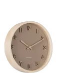 KARLSSON - Wall Clock Nervadura Small Soft Brown W. Light Wood - Seinakellad - &Oslash; 22 CM