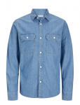Jack & Jones - Jjetravis Shirt Ls Noos - Teksas&auml;rgid - L
