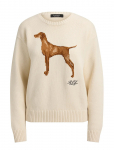 Lauren Ralph Lauren - Intarsia-Knit Vizsla Cotton Sweater - Džemprid - XXXL