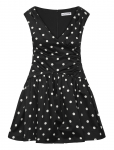 Self Portrait - Polka Dot Flared Dress - L&uuml;hikesed kleidid - 38
