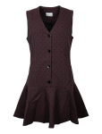 Ganni - Flock Check Suiting Dress - L&uuml;hikesed kleidid - 32