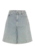 Ganni - Striped Denim Shorts - L&uuml;hikesed teksap&uuml;ksid - 27