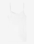 Schiesser - White Spaghetti Strap Top - Luxury - Topid - XXXL