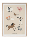 Kunskapstavlan&reg; - At The Farm - P&aring; Engelska - Posters - 50X70CM