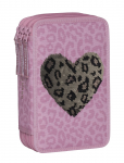 Beckmann Norway - Three-Section Pencil Case - Furry - Pinalid - ONE SIZE