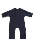 Smallstuff - Jumpsuit, Merino Wool W. 2 Zip, Navy - Fliisist kombinesoonid - 92/98