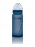Everyday Baby - Glass Baby Bottle Heat Sensing Healthy + Blueberry 240Ml - Lutipudelid - 240 ml