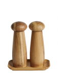 Aida - Raw Teak - Keramisk Kv&aelig;rnes&aelig;t Med Bakke - Soola- ja pipraveskid - ONE SIZE x 8.5