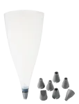 Dorre - Cookie Piping Bag Set 8 Different Nozzles - Muud k&uuml;psetustarvikud - ONE SIZE x 14.5