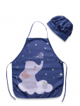 BrandMac - Kids Apron + Hat Nb 2015 Elephant Blue - P&otilde;lled - ONE SIZE