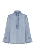 My Essential Wardrobe - Hilmamw 171 Boxy Blouse - Teksas&auml;rgid - 34