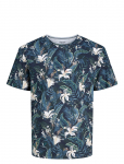 Jack & Jones - Jjebryan Aop Tee S/S O-Neck Sn - L&uuml;hikeste varrukatega - S