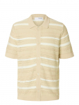 Selected - Slhpalo Ss Knit Crochet Polo Cardigan - Kardiganid - L