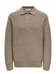 ONLY & SONS - Onsdale Rlx Ls Polo Knit Noos - Pikkade varrukatega kootud polos&auml;rgid - XXL