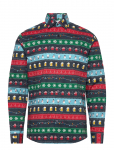 Lindbergh - Aop Christmas Shirt L/S - Vabaaja s&auml;rgid - L