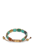 Nialaya - The Dorje Flatbead Collection - Turquoise, Blue Lapis, Red Jade, Brown Tiger Eye And Green Jade - K&auml;ev&otilde;rud - M