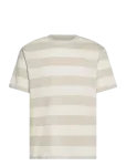 Lindbergh - Striped Oversized O-Neck Tee S/S - L&uuml;hikeste varrukatega - S