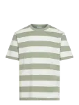 Lindbergh - Striped Oversized O-Neck Tee S/S - L&uuml;hikeste varrukatega - S
