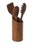 Satake - Utensils 3 Pcs & Utensil Rack Walnut - K&ouml;&ouml;gipurgid - ONE SIZE