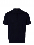 Selected - Slhtray Ss Knit Half Zip Polo Noos - Poolpika lukuga džemprid - M