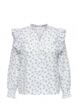 ONLY Carmakoma - Caridris Ls Frill Tape Top Aop - Pikkade varrukatega - 46