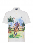 Polo Ralph Lauren - Classic Fit Mesh Graphic Polo Shirt - L&uuml;hikeste varrukatega - M