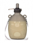 Haakaa - Haakaa Happii Bear Silikone Goody Pouch W. Strap - 500Ml - Grey - Toidukotid - ONE SIZE