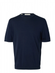 Selected - Slmtorino Ss Knit Crew Neck Noos - L&uuml;hikeste varrukatega - M