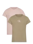 Calvin Klein - 2-Pack Slim Monologo T-Shirt - L&uuml;hikeste varrukatega - 152