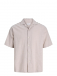 Jack & Jones - Jjebreeze Linen Blend Resort Shirt Ss Sn - Vabaaja s&auml;rgid - XXL