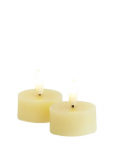Sirius Home - Sille Fyrfadslys 2 Stk. S&aelig;t, &Oslash;4,5Xh2,2Cm, Pale Yellow - LED-k&uuml;&uuml;nlad - ONE SIZE