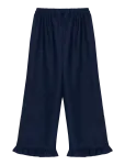 Sleeper - Puff Linen Lounge Pants With Headscarf In Navy - Lai jalg - XL